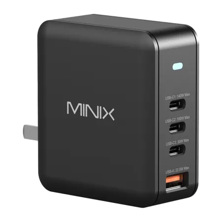 Minix P165 GaN Wall Charger with 3x USB-C and 1x USB-A Ports